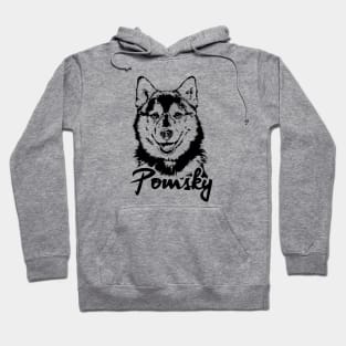 Funny Proud Pomsky dog portrait gift Hoodie